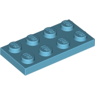 Lego destička 2x4, azurová střední (6013826, 4655256)